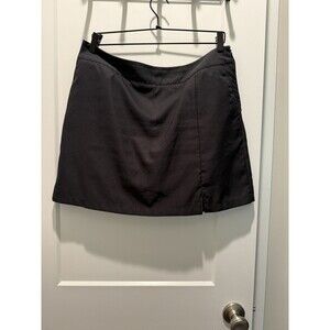 Adidas Womens Skort Black 3 Stripes Climacool Golf Tennis Skirt Pockets Size 10